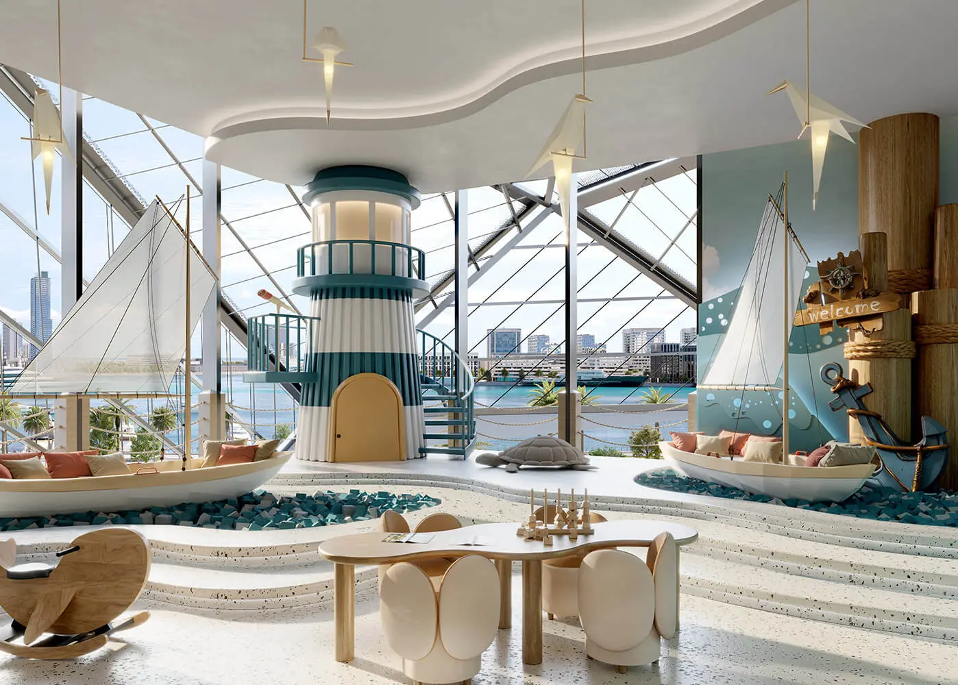 Portside Square residential dining setup
