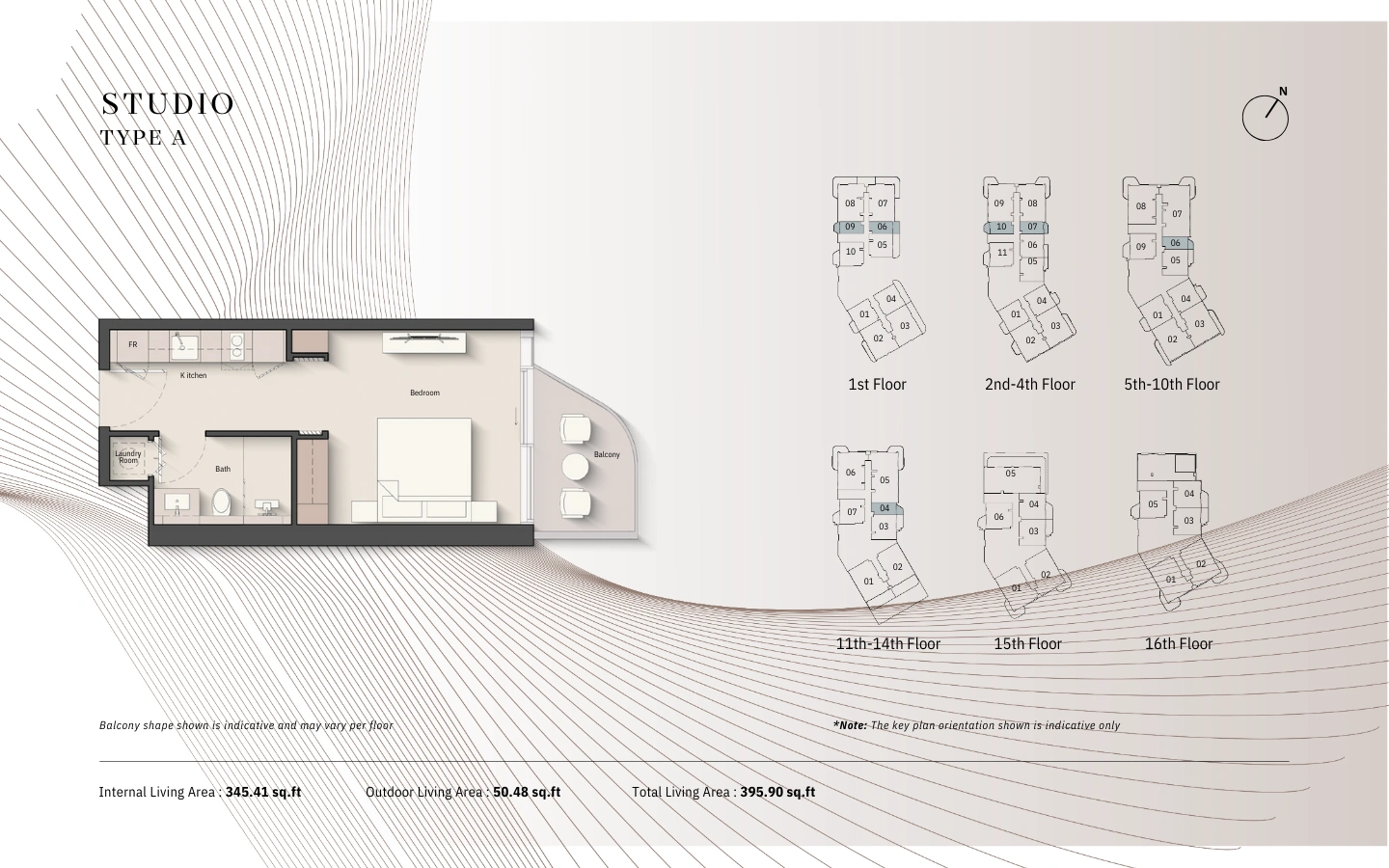 Portside Square studio floorplan layout
