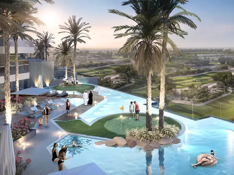 Golf Greens tower exterior view