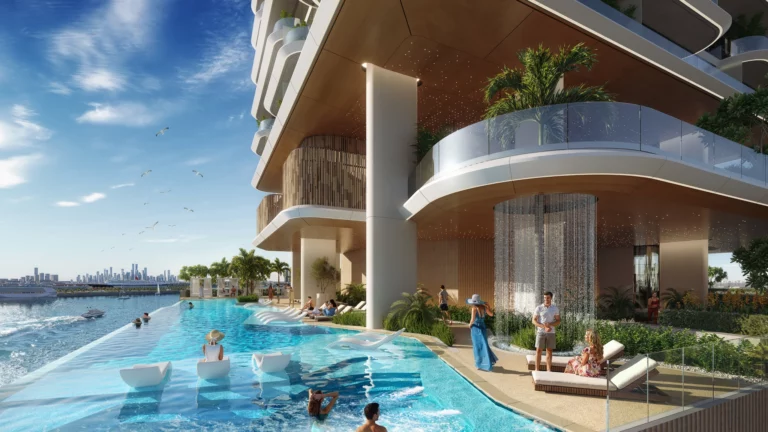 Hilton Residences pool deck lagoon
